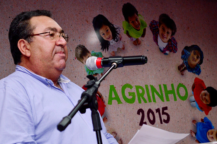Presidente da Famasul - Nilton Pickler durante Lançamento do programa Agrinho 2015 / Foto: Divulgação