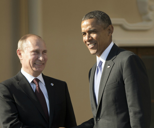 Vladimir Putin e Barack Obama se reúnem hoje em Nova York Vladimir Putin e Barack Obama se reúnem hoje em Nova York