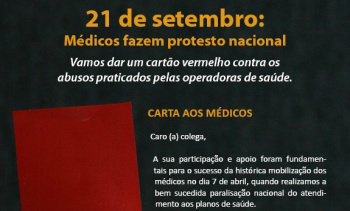 21 de setembro: Médicos fazem protesto nacional