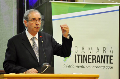 Eduardo Cunha em discurso na ALRN pelo projeto Câmara Itinerante que visitará as Assembleias de todo o país