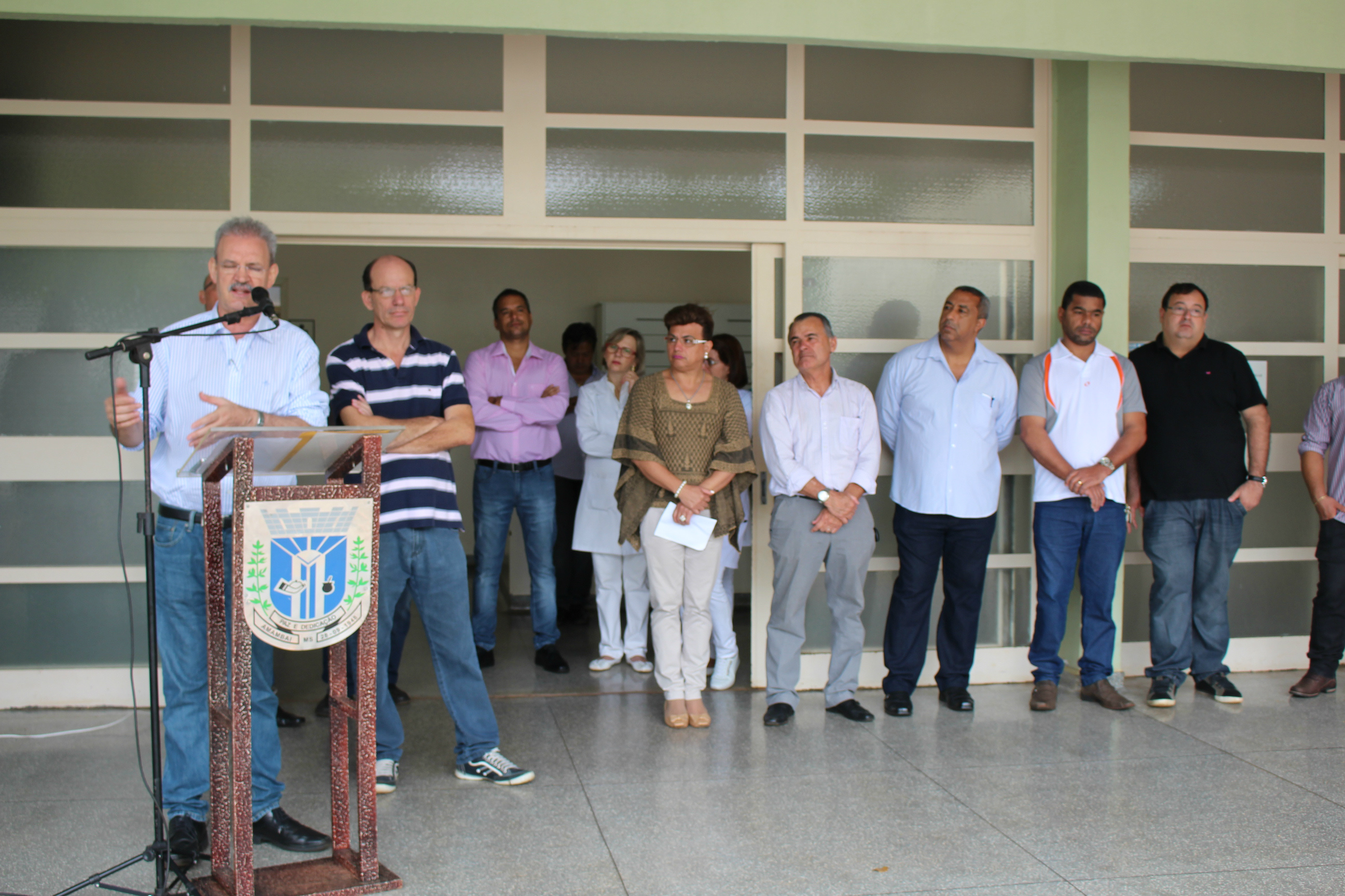 Geraldo e Sérgio lançam bloco pediátrico no Hospital Regional de Amambai Solenidade de lançamento das obras de construção do bloco pediátrico do Hospital Regional de Amambai. / Foto de Ricardo Minella: