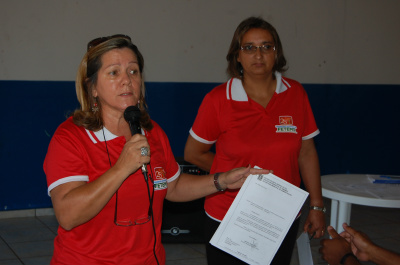 Presidente e vice do Simted, professoras Olga e Marly / Foto: Assessoria