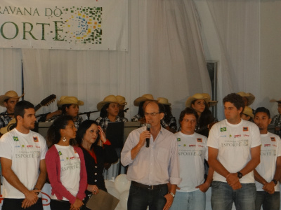 Prefeito Sérgio Barbosa fazendo a abertura do eventoFoto: Moreira Produções
