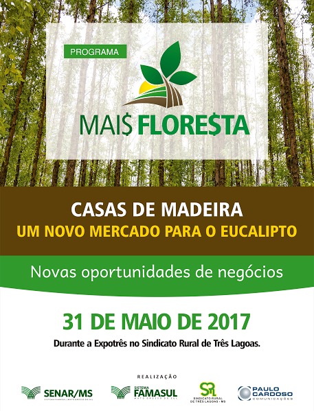 Casas de madeira, um novo mercado para o eucalipto de MS Foto: Divulgação