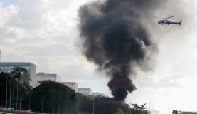 Governo faz levantamento de prejuízos na Esplanada após protestos em Brasília Polícia e manifestantes entram em confronto na Esplanada durante protesto contra o governo TemerFabio Rodrigues Pozzebom/Foto: Divulgação