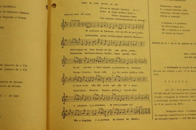 MS 42 anos: Conheça a história do hino feito as vésperas da implantação do MS
