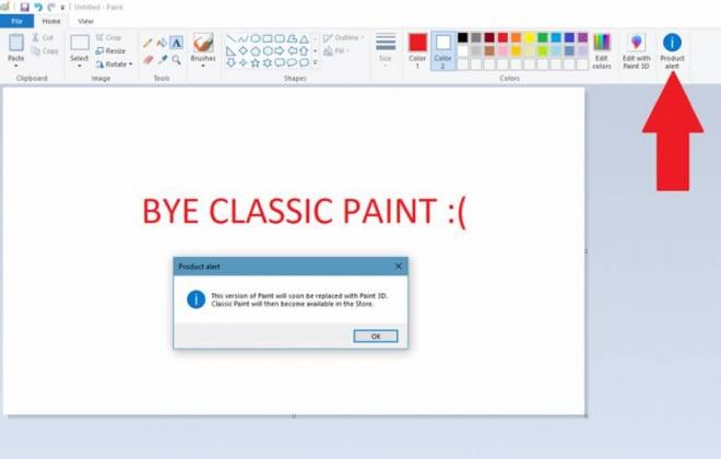 Microsoft começa a alertar usuários sobre o fim do Paint no Windows 10 Foto: Divulgação