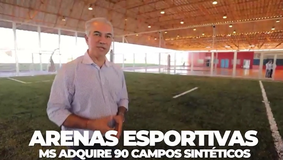 Governador e Prefeito Bandeira anunciam arenas de campo sintético para Amambai Foto: Decom