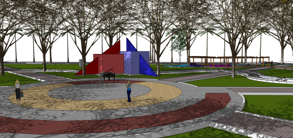 Revitalização da praça central tem aval de projetos arquitetônicos e ambientais O círculo central da praça será mantido e ampliado, com o objetivo de abrigar manifestações artísticas e culturais locais.