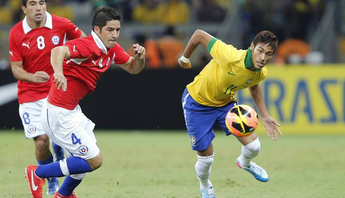 Após empate em 1 x 1, Brasil e Chile seguem para prorrogação