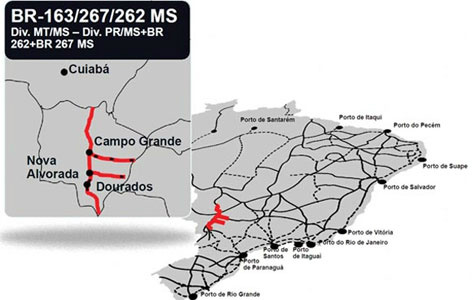 Com privatizações, três rodovias federais terão pedágio em Mato Grosso do Sul Trechos de rodovias federais em Mato Grosso do Sul mais interessantes para investidores