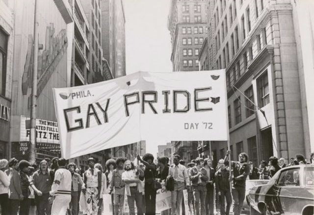 Parada gay da Filadélfia (EUA), em 1972 / Foto: Divulgação 