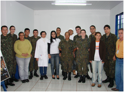 17º RC Mec realiza ação cívico social em Amambai Aciso realizado no posto de saúde da Vila Limeira em Amambai/MS