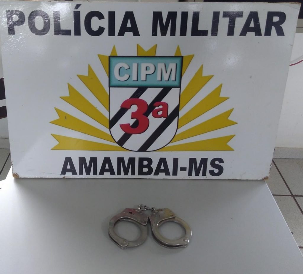 PM de Amambai prende evadido do sistema prisional Foto: 3ª CIPM