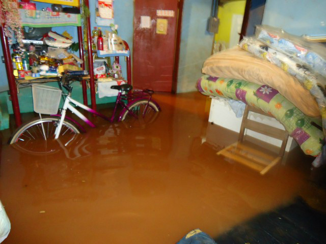 Forte chuva faz córrego transbordar e casas são inundadas em Dourados Forte chuva faz córrego transbordar e casas são inundadas em Dourados