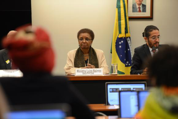 Reforma tem que discutir baixa presença de negros no Parlamento, diz ministra A Comissão de Cultura promove audiência pública para debater o financiamento da política de incentivo à cultura e às artes negras em suas variadas linguagens. A audiência contou com a presença da ministra da Seppir, Luiza Bairros /Fabio Rodrigues Pozzebom/Agência Brasil