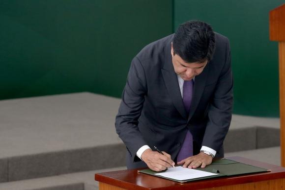 Brasília - O ministro da Educação, Mendonça Filho durante a cerimônia de homologação da Base Nacional Comum Curricular Wilson Dias/Agência Brasil