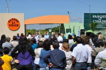 Após vendaval, Parque da Cidade é reinaugurado Reinauguração do Parque da Cidade.
