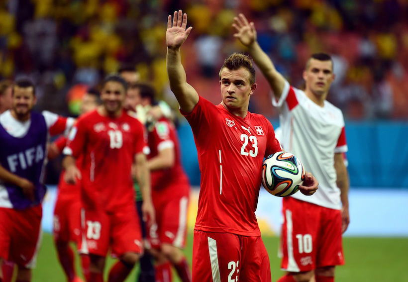 Argentina e Suíça fazem mais um confronto América-Europa nesta terça (1º) Shaqiri, autor dos três gols contra Honduras, e esperança da Suíça para vencer a Argentina