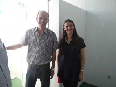Prefeito Sérgio Barbosa e a secretária municipal de Educação, professora Vera Lorensetti / Foto: Assessoria