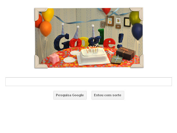 Google celebra 13 anos com festa de aniversário no logotipo Google celebra 13 anos com festa de aniversário no logotipo