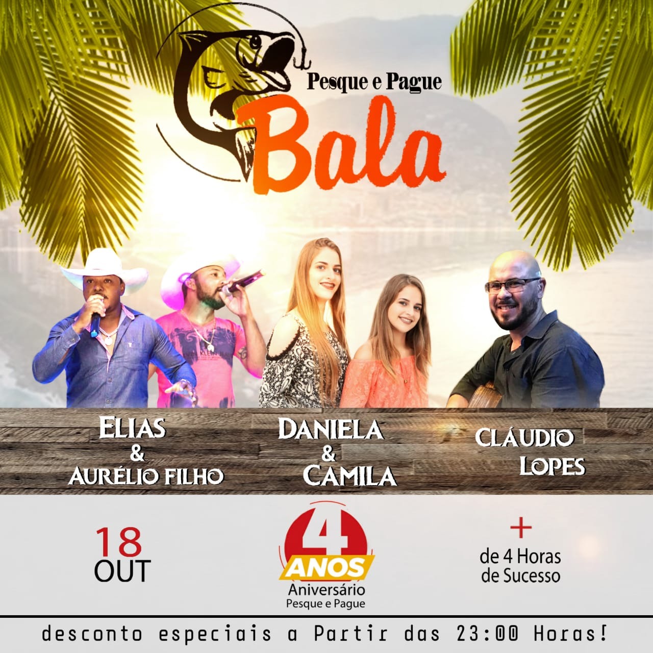 Pesque Pague do Bala comemora 4º aniversário com programação especial Pesque e Pague do Bala comemora 4 anos nessa sexta-feira (18) / Foto: Divulgação