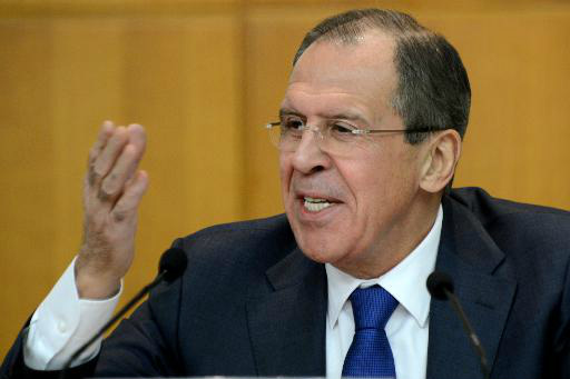 O ministro das Relações Exteriores russo, Sergei Lavrov, durante entrevista coletiva em Moscou (AFP, KIRILL KUDRYAVTSEV)