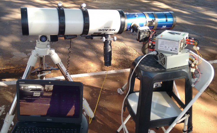 Através de telescópios, estudantes da UEMS monitoram qualidade do ar