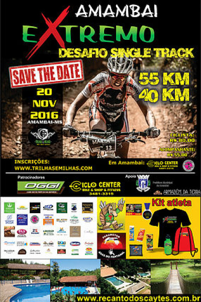 Amambai sedia Mountain Bike de aventura no domingo (20) O evento acontece no domingo (21)