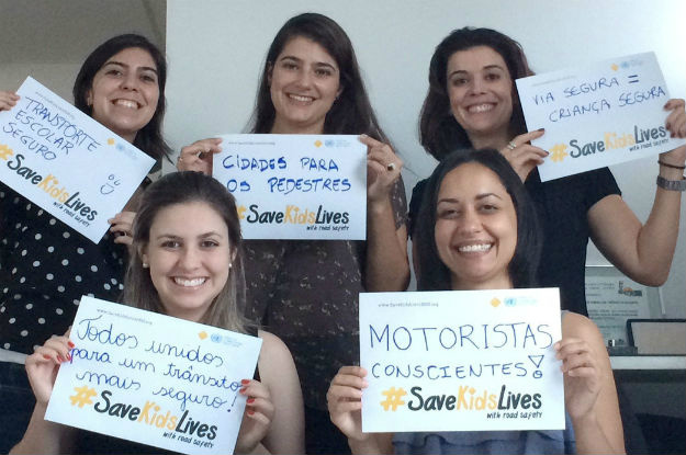 ONU chama atenção para crise de segurança nas ruas e estradas Campanha no Brasil. Foto: SaveKidsLives