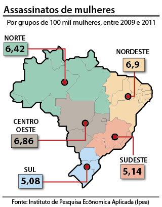 Mapa da violência contra a mulher / Foto: Divulgação