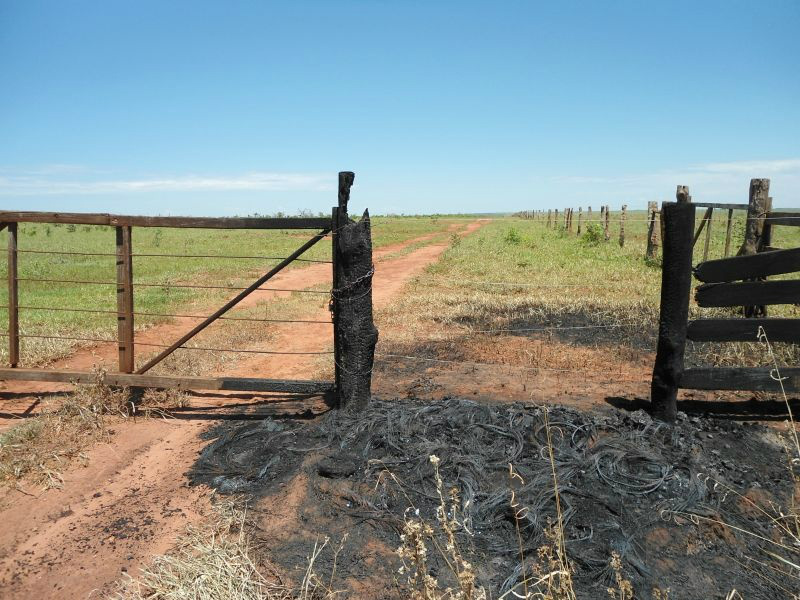 A estimativa é que haja 400 barracos montados em frente a Fazenda Furna e mais de 40 na entrada da Fazenda Córrego Fundo