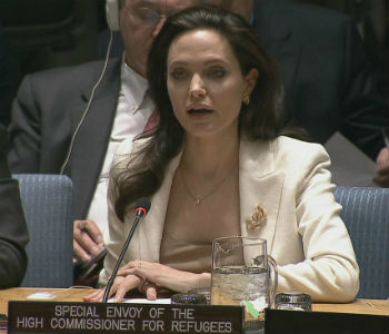 Angelina Jolie em reunião no Conselho de Segurança nesta sexta-feira. Foto: Reprodução