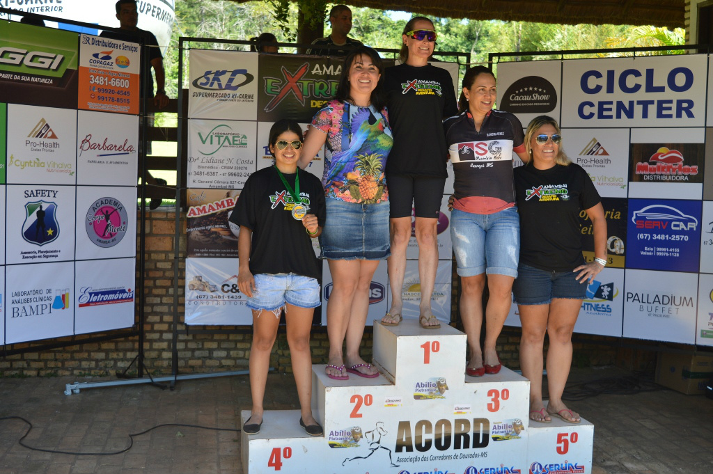 Amambai Extremo Mountain Bike de Aventura - Desafio Single Track Ganhadoras da categoria 55 KM Feminino / Foto: Moreira Produções