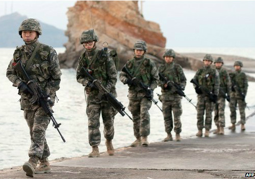 Soldados sul-coreanos em breve participarão de exercício com os Estados Unidos