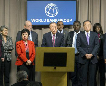 Ban Ki-moon no Banco Mundial. Foto: Eskinder Debebe