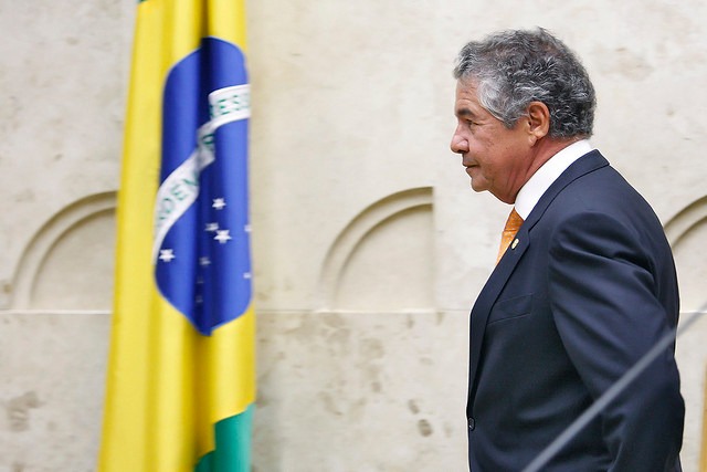 O relator Marco Aurélio Mello foi o único a votar contra; Moraes, Facchin e Barroso votaram a favor da prisão de condenados em 2ª instância / Foto: Lucas Sampaio/STF