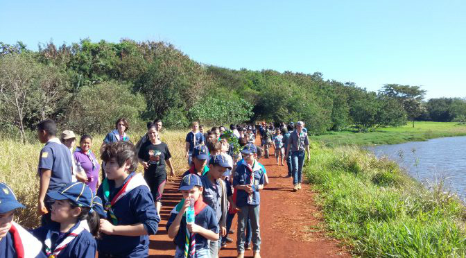 PMA realiza Educação Ambiental para 60 escoteiros do Paraguai e de Cel. Sapucaia