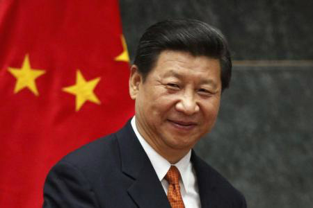 Presidente da China Xi Jinping durante coletiva de imprensa no Palácio Presidencial Los Pinos, na Cidade do México.