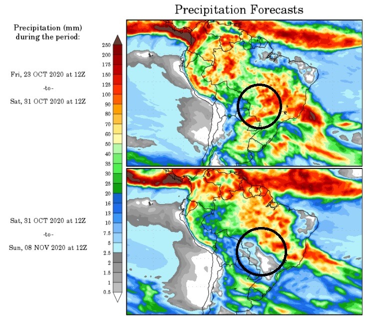 Sábado com pancadas de chuva e máxima de 32°C para Mato Grosso do Sul Sábado com pancadas de chuva e máxima de 32°C para Mato Grosso do Sul