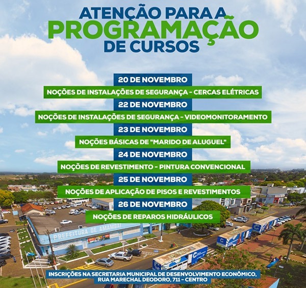 Prefeitura de Amambai e Sebrae oferecem cursos de capacitação a partir do dia 20 Prefeitura de Amambai e Sebrae oferecem cursos de capacitação a partir do dia 20