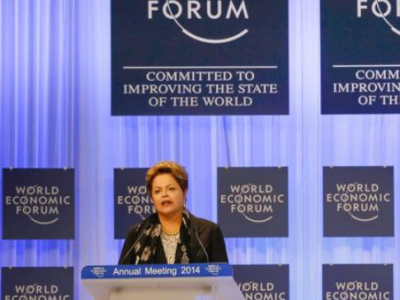 A presidente do Brasil, Dilma Rousseff na reunião anual do Fórum Econômico Mundial, em Davos,na Suíça / Foto: Divulgação