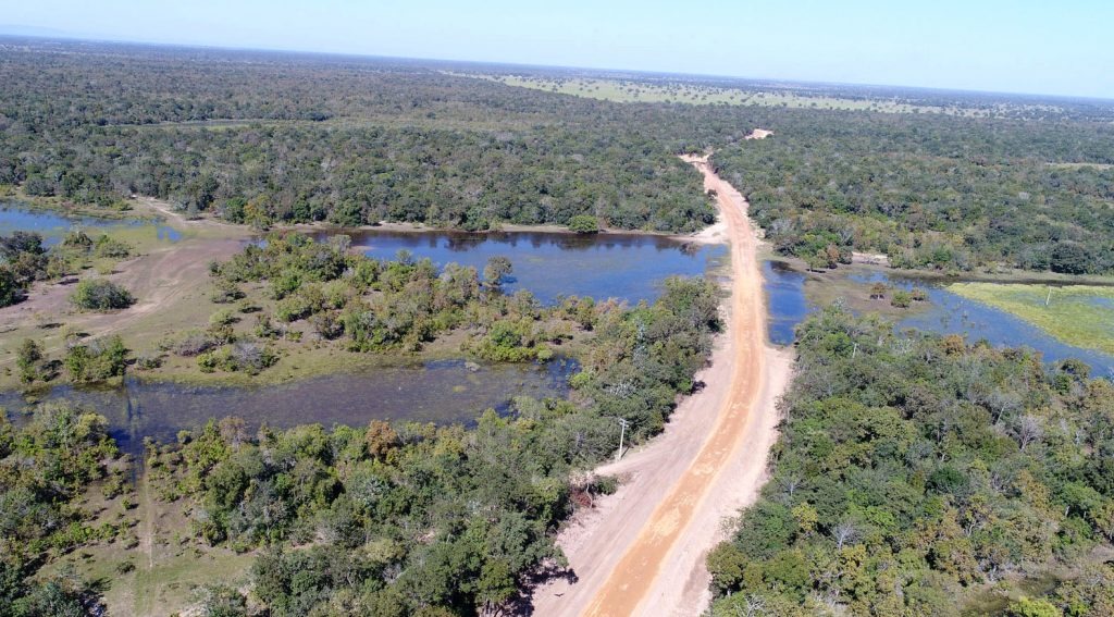 Trecho da MS-423 implantado na região do município de Rio Verde