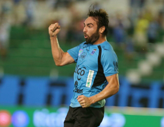 Jogador de MS marca pela primeira vez e põe Blooming na briga pela Libertadores Ricardo Duarte anotou o segundo gol do Blooming na vitória por 2 a 0Foto: Divulgação