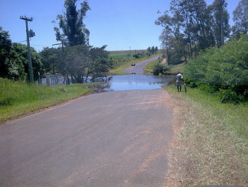 Peão picado por cobra não pode deixar fazenda porque ponte está alagada Peão picado por cobra não pode deixar fazenda porque ponte está alagada