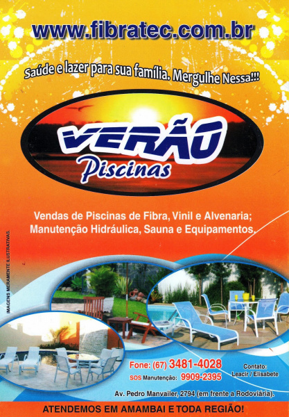 Em casa ou nos clubes, piscinas são alternativas em Amambai para o verão Em casa ou nos clubes, piscinas são alternativas em Amambai para o verão