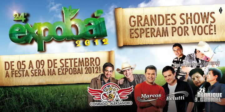 Expobai 2012: Programação deste domingo (9) Expobai 2012: Programação deste domingo (9)