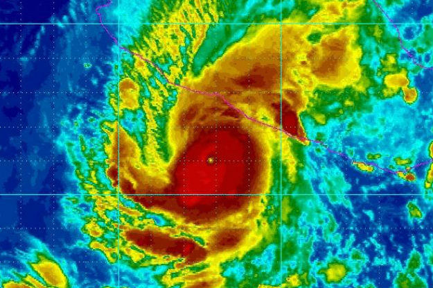 Imagem de satélite de um furacão. Imagem: OMM