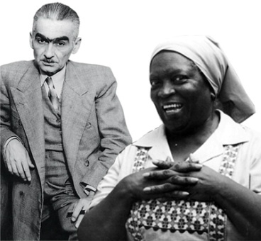 Monteiro Lobato e tia Nastácia.