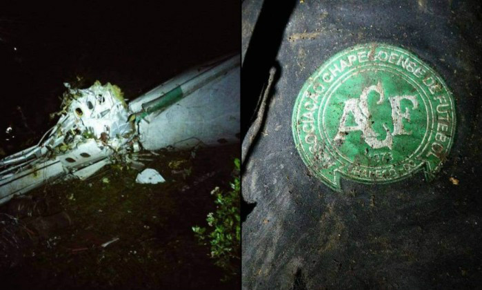 Imagens do acidente com o time da Chapecoense foram divulgadas nas redes sociaisFoto: Divulgação